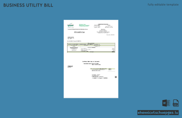 Vorschau einer Beispielrechnung für Geschäftskunden von Consumers Energy in den USA
